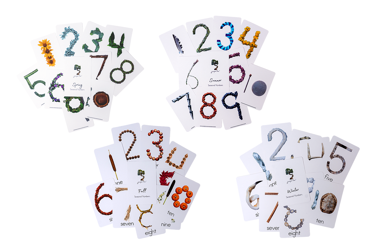 'Seasonal Numbers' Card Set Bundle