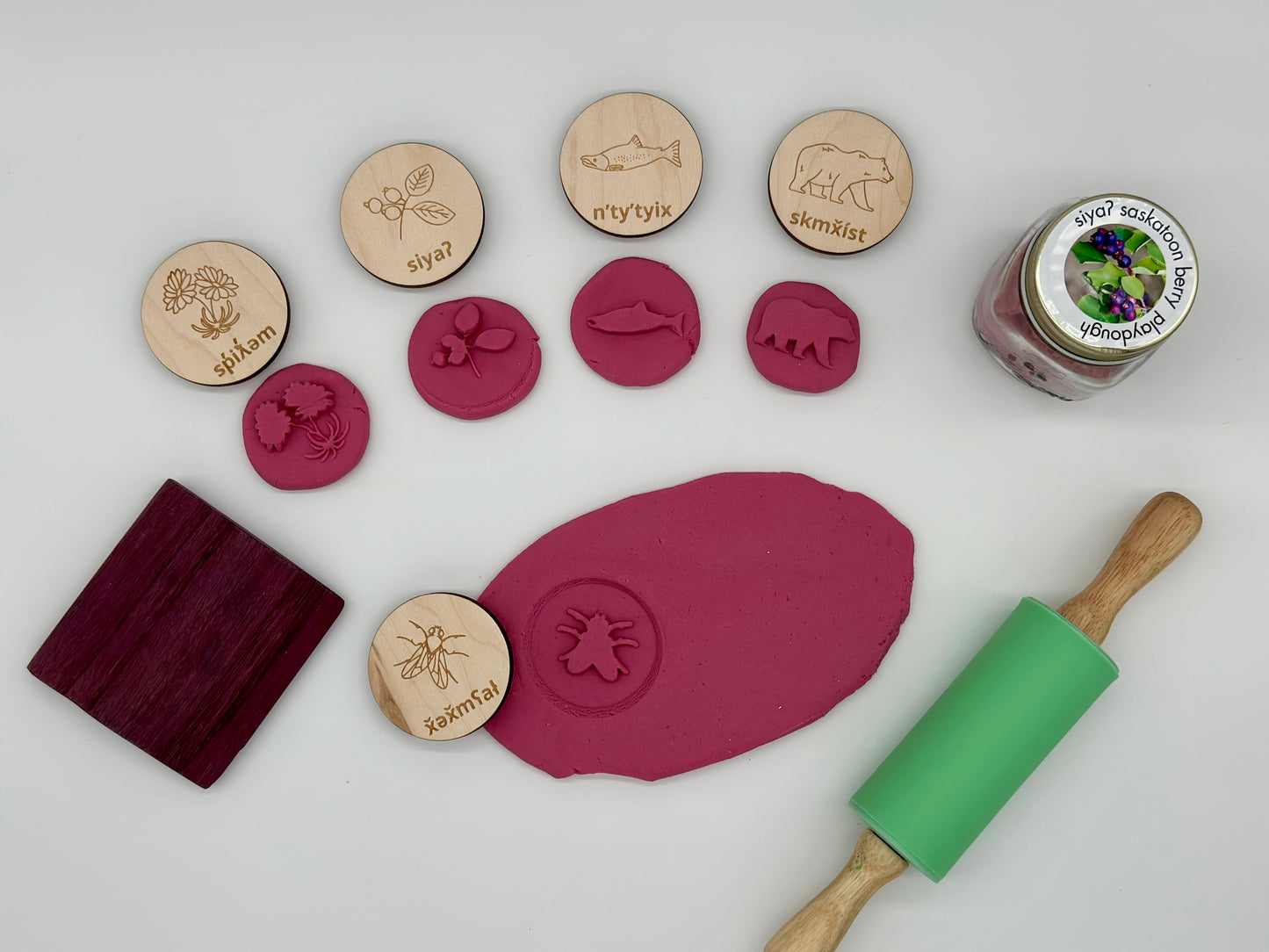 four food chiefs play dough stamps