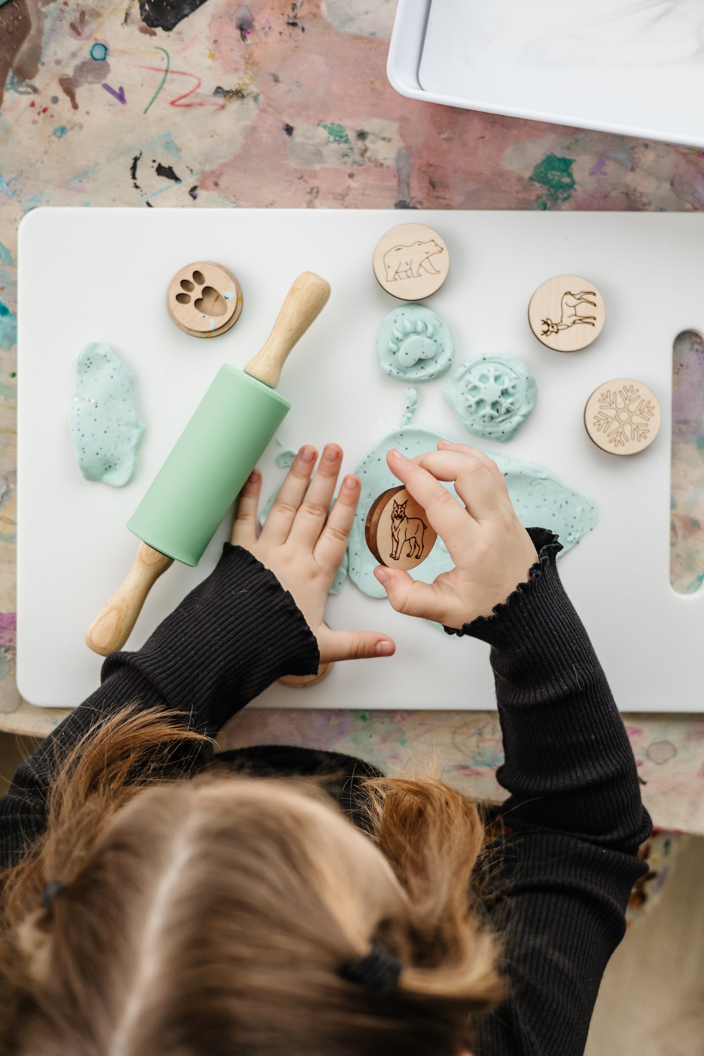 Juniper Winter Tracks Play Dough Stamps