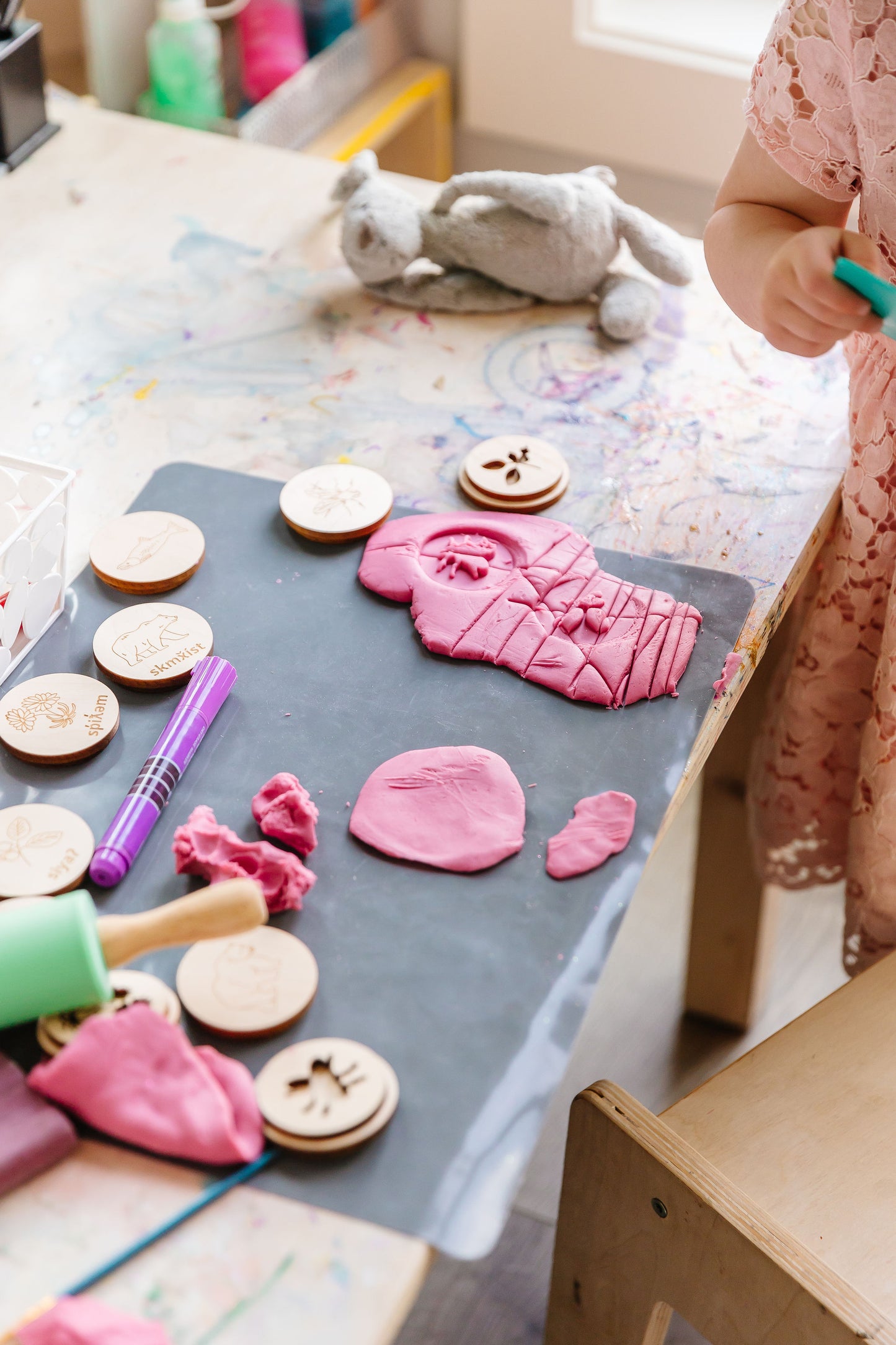 four food chiefs play dough stamps