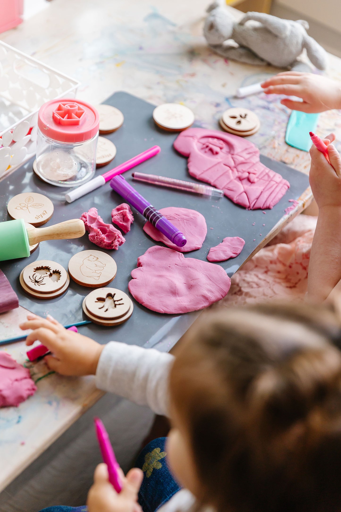 four food chiefs play dough stamps