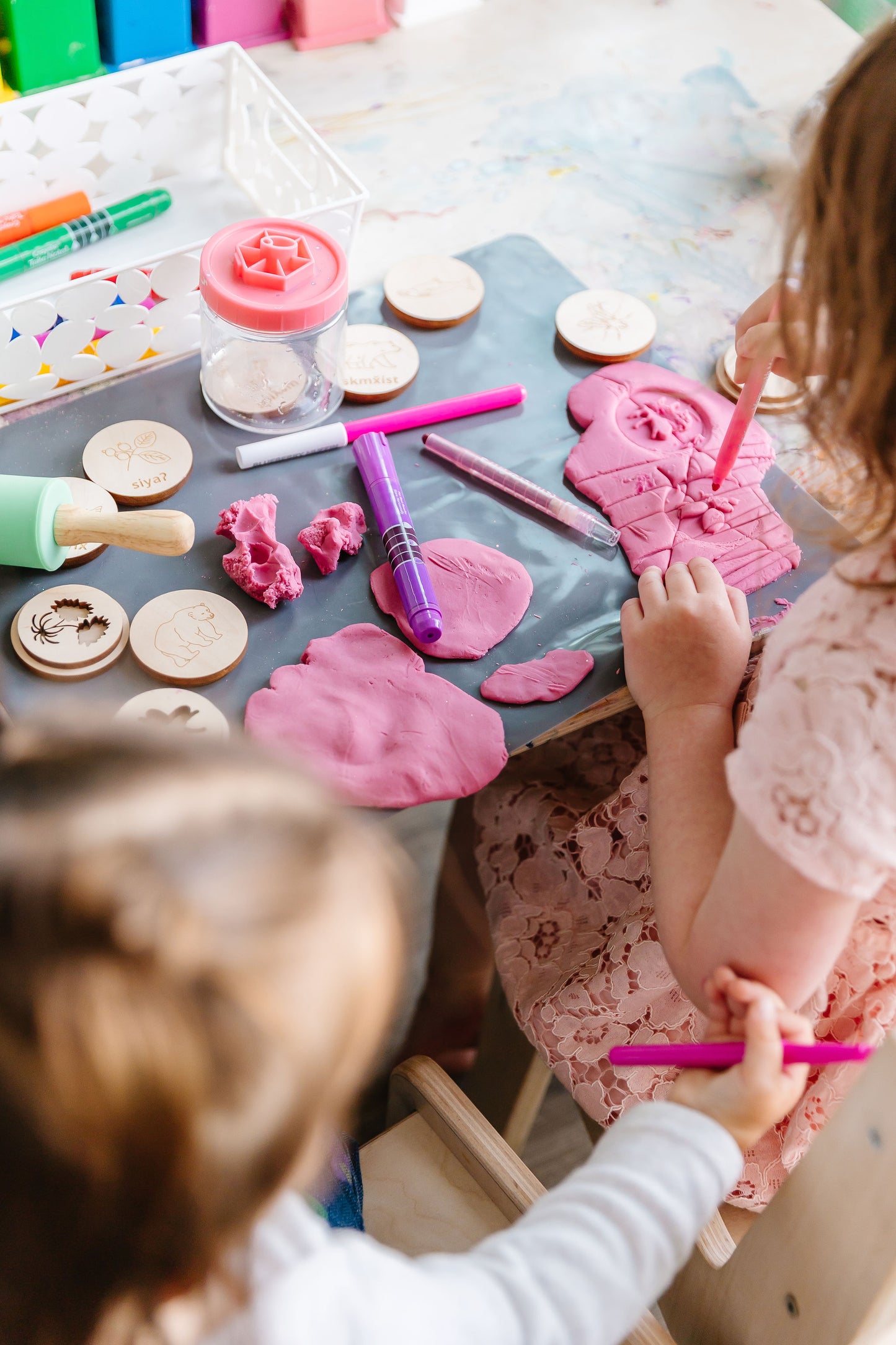 four food chiefs play dough stamps