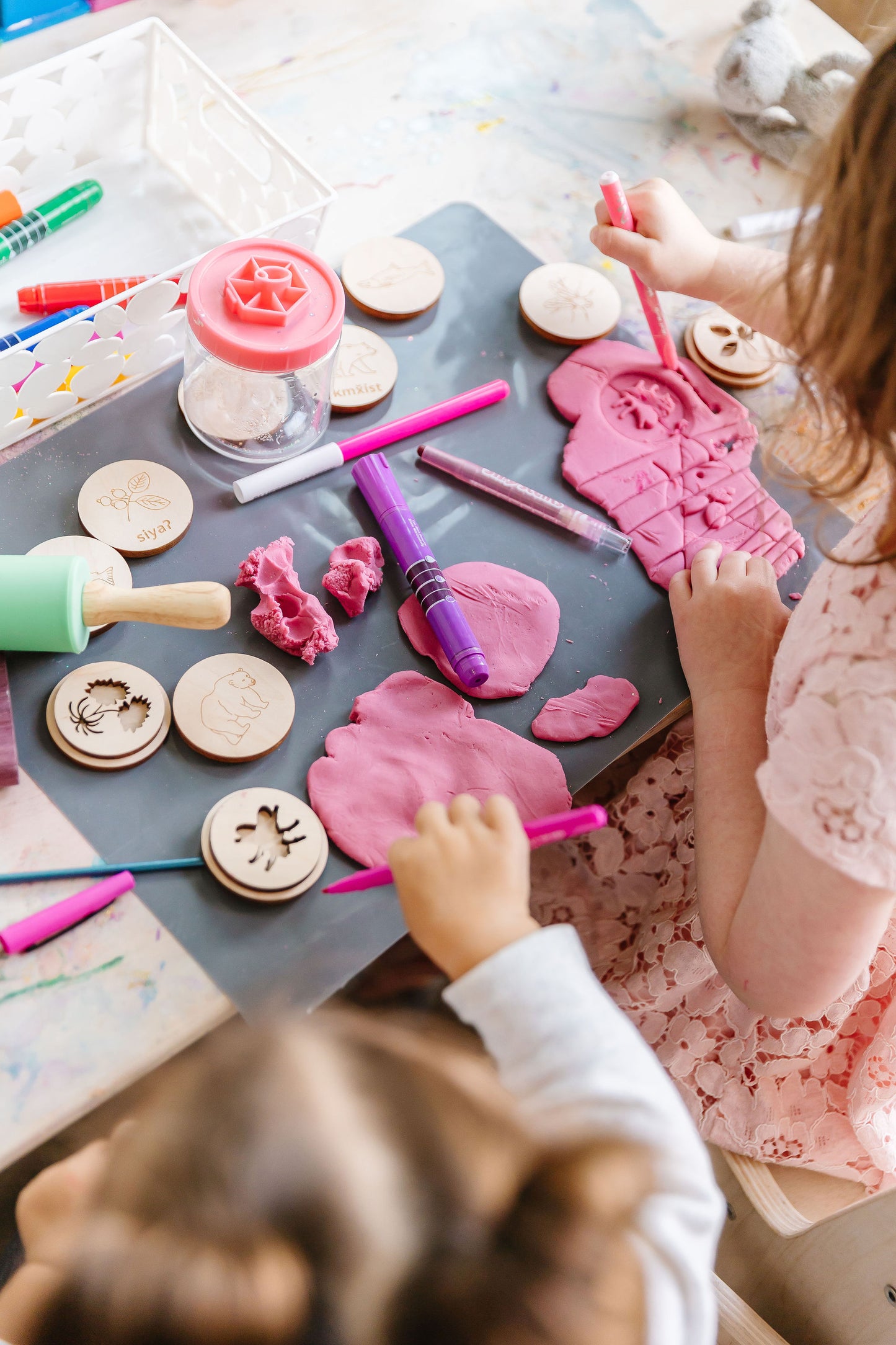 four food chiefs play dough stamps