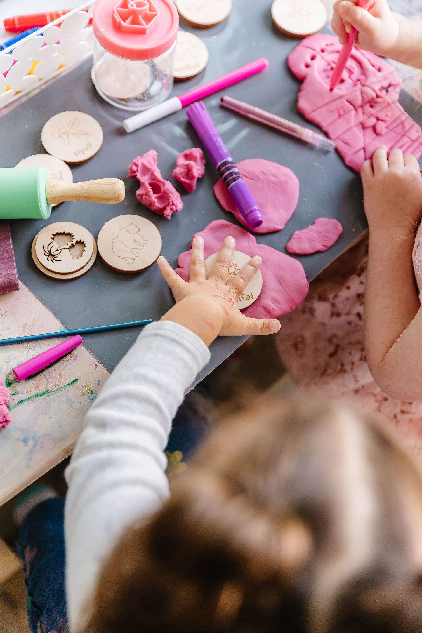 four food chiefs play dough stamps