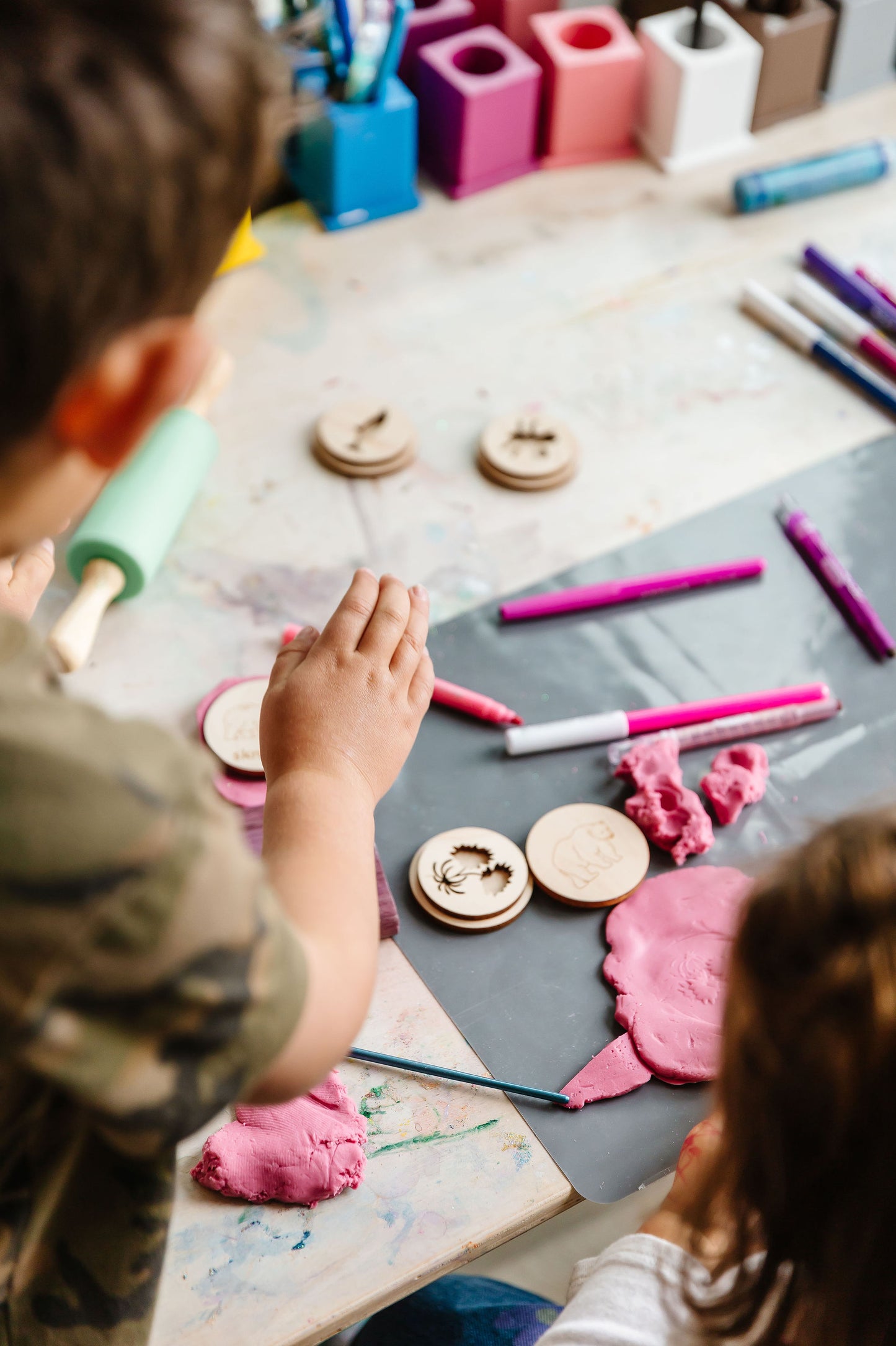 four food chiefs play dough stamps