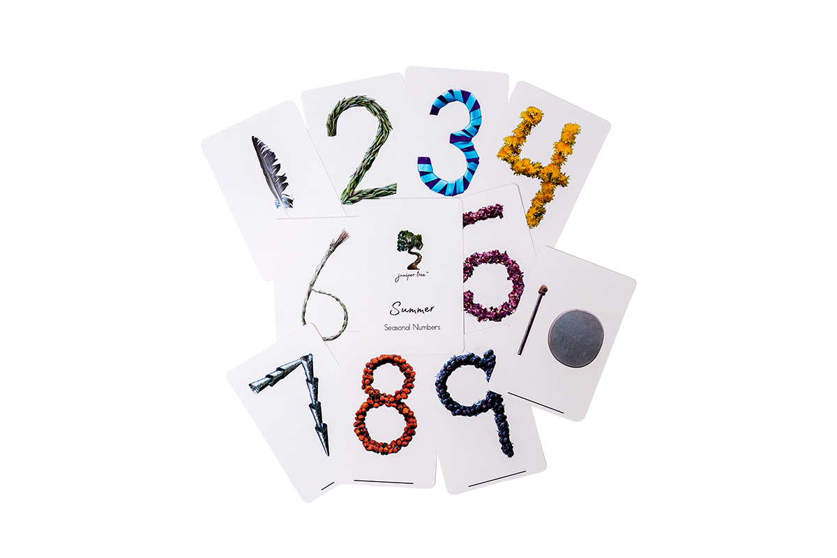 Summer 'Seasonal Numbers' Card Set