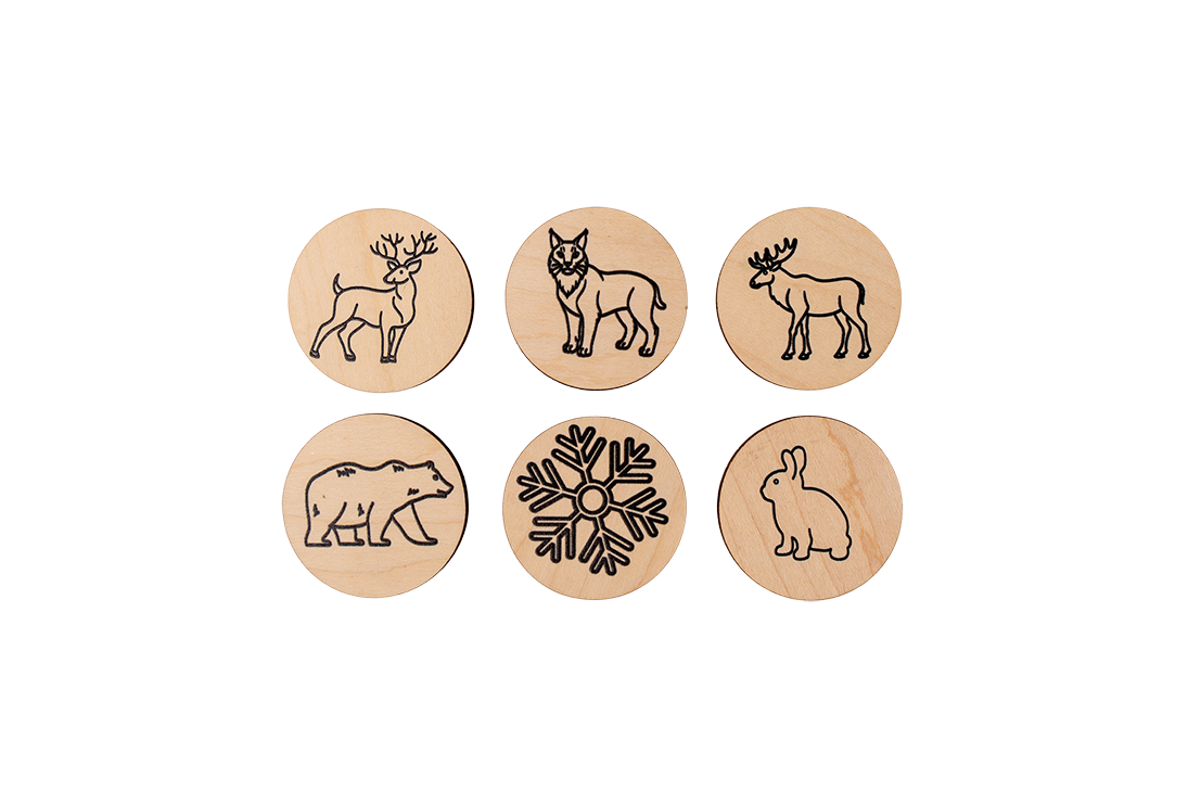 Winter Tracks Play Dough Stamps